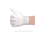 Hespax Factory Custom White PU Labour Working Handy Gloves